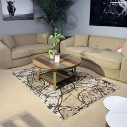 Carmel Bouclé Teddy Sherpa Living Room Set / 2pc  Muebles de Sala