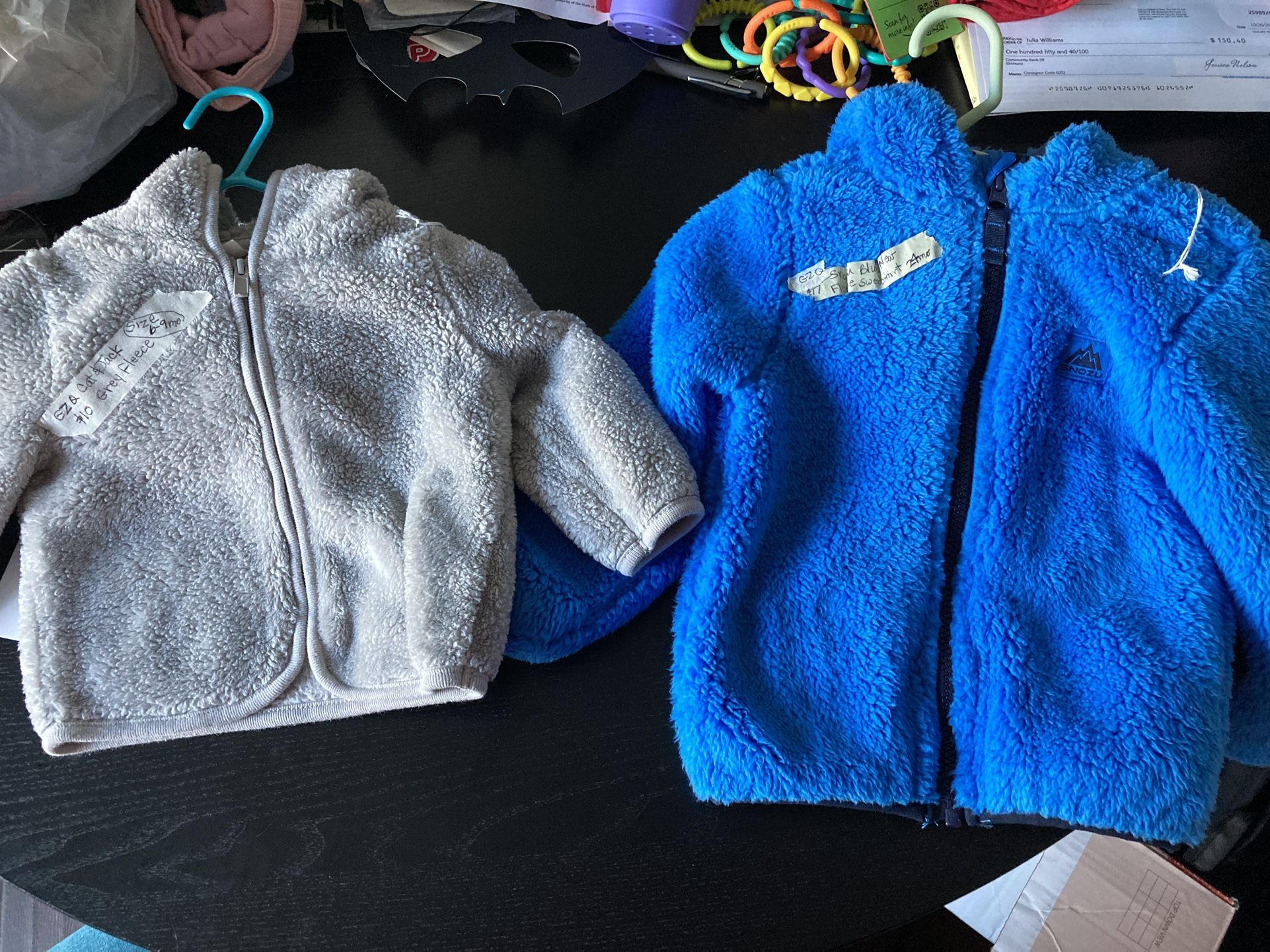 New Infants And Toddlers Fleece And Rain Jackets … Read Description
