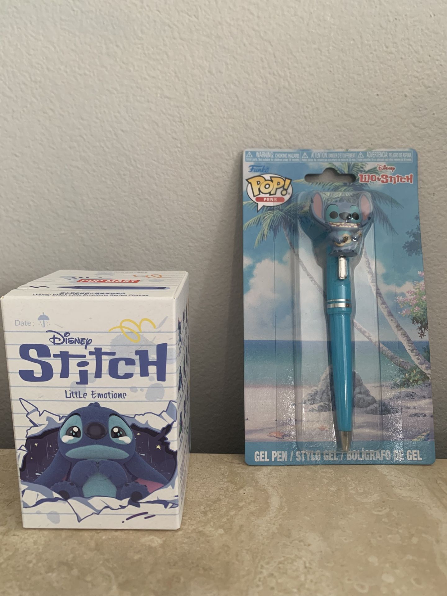 Pop MART Stitch Little Emotions Figure Authentic Blind Box and Disney Stitch Gel Pen