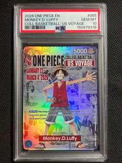 2026 ONE PIECE PROMOS COLLEGE BASKETBALL : US VOYAGE MONKEY D. LUFFY PSA 10