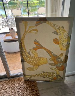 40”x26” Beautiful Contemporary Painting of Koi Fish