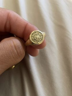14k Aztec Calendar Ring