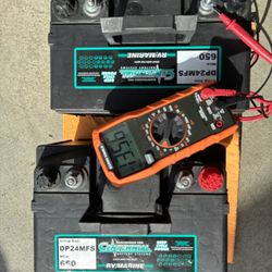 Two RV/MARINE Batteries 650 Amps Group Size DP24MFS