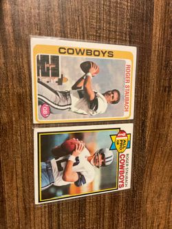 1978 & 1979 Topps Roger Staubach football cards Dallas Cowboys Legend HOF