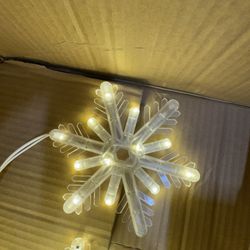 10ct Snowflakes Icicle Lights Warm White