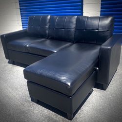 Black Sleek Modern Sectional Sofa