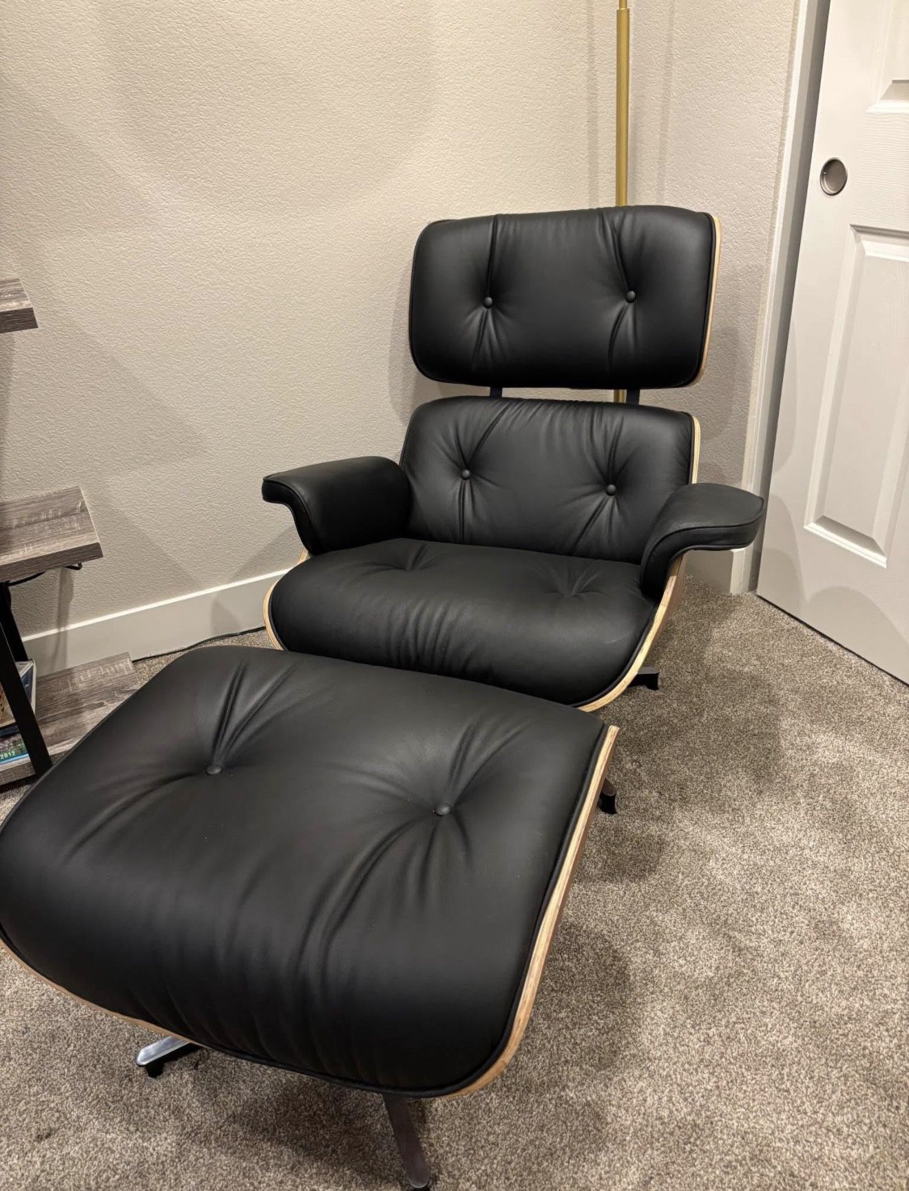Black Lounge Chair And Ottoman