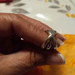 New.925.Silver 3 Band ring.size 6