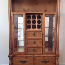 China cabinet With Wine Hitch