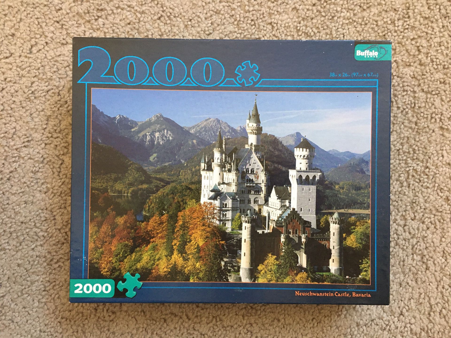 Jigsaw Puzzle NEUSCHWANSTEIN CASTLE Buffalo Open Box SEALED Contents 2000 Pieces