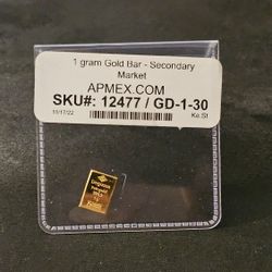 1g Gold Bars