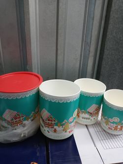 Set de botes de navidad tupperware