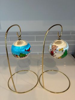 Hallmark Peanuts Satin Ball Christmas Ornaments $20 Each