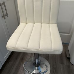 White Bar Stool 