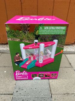 Barbie inflatable bounce house with blower