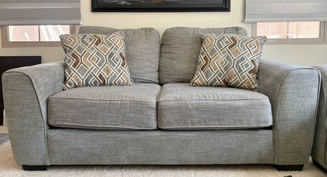 Grey Love seat and couch