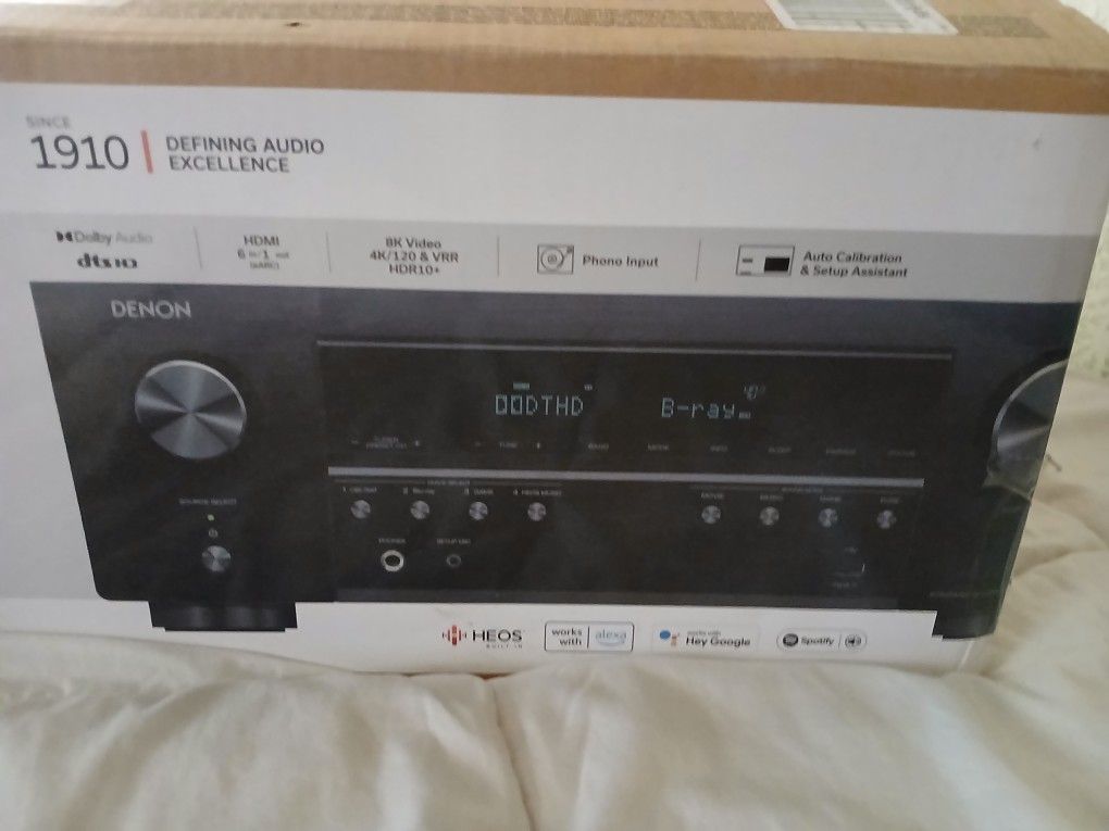 Denon AVR660H 8K Ultra HD Wi-Fi 75wX5 Stereo Receiver