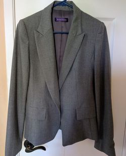 gray women's blazer formal dressy business jacket small
