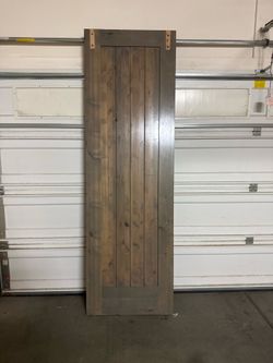 30”x 96” solid alder door - Drilled for barn door hardware
