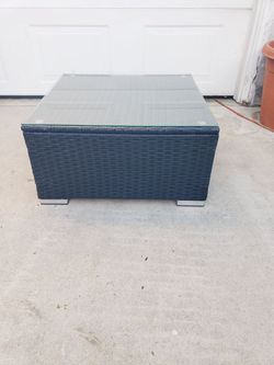 Patio Coffee Table With Glass Top