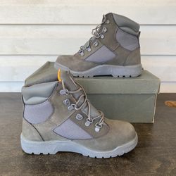 Timberland Gray Nubuck Lace Up Waterproof Ankle Boots Boys -Size 5.5m