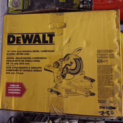 DeWalt 12" (305mm) Double Bevel Compound Sliding Miter Saw. 