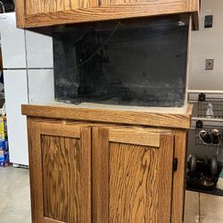 50 Gallon Fish Tank w/Oak Stand