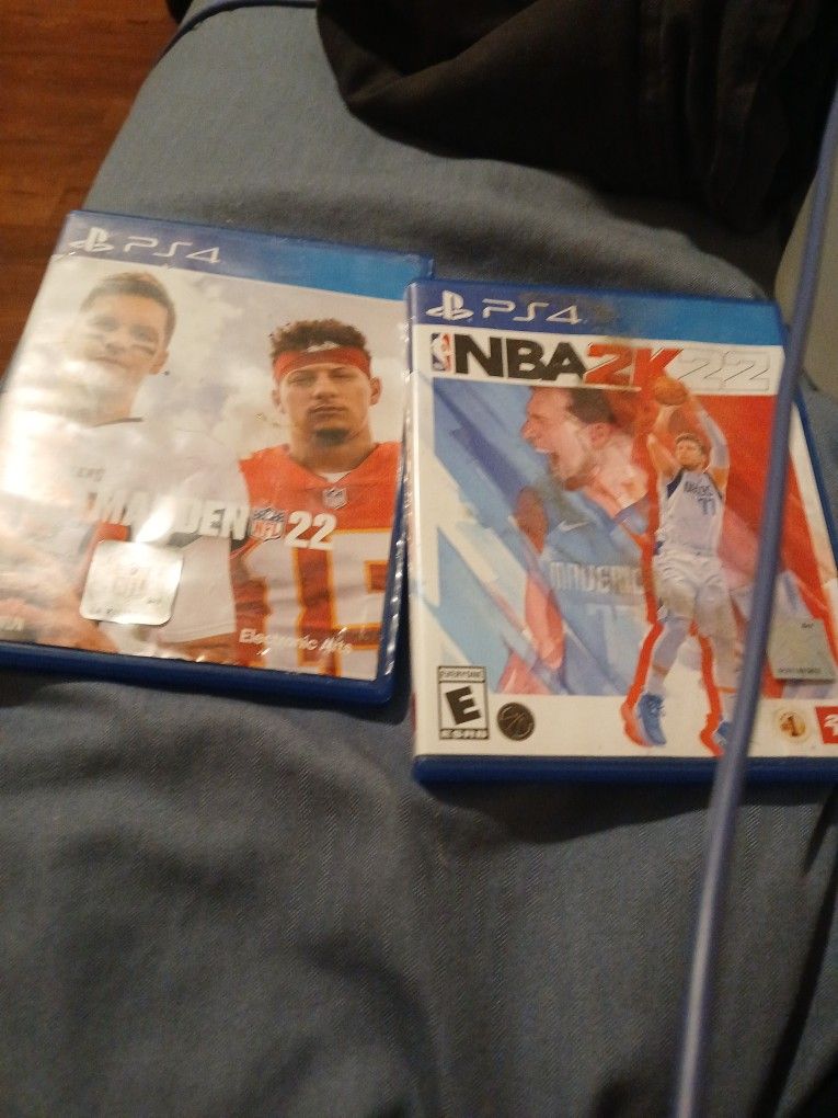 Ps4 Games Madden twenty two and and n b a two k twenty two
