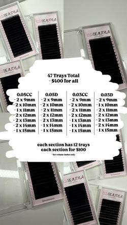 Lash Trays - Volume Lashes Only - Northeast
