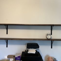 Wood Shelves With Brackets