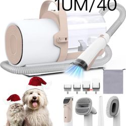 Dog Grooming Vacuum, Pet Grooming Kit with Dog Clippers,