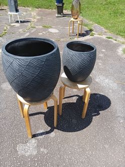 Smokey Gray Planter Set