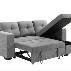 COMFY NEW MONACO REVERSIBLE CHAISE SOFA BED ON SALE ONLY $699. IN STOCK SAME DAY DELIVERY 🚚 EASY FINANCING 