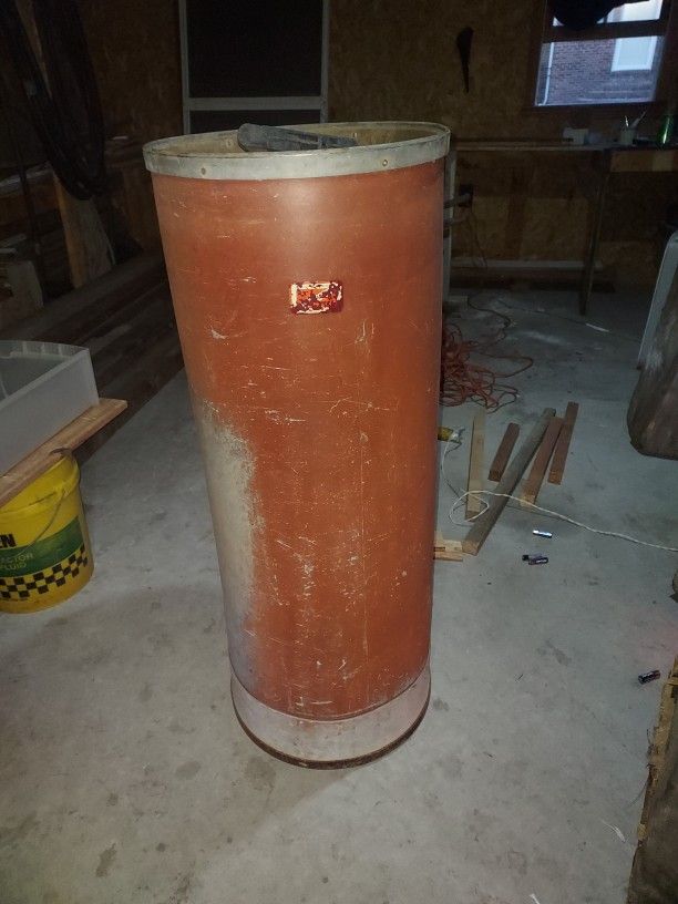 Old Textile Barrels 3 and a half Tall,and 1 And A Half Wide With Metal Bottom And Metal Ring On The Top Opening 