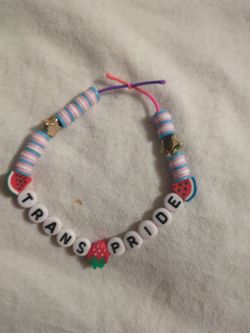 Handmade Trans Pride Friendship Bracelet