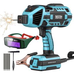 Seesii Portable Welder Handheld, 110V 120A Portable Welding Machine with Goggles & Chipping Hammer, Compatible with for 3/32"-1/8" Rods, Suitable for 