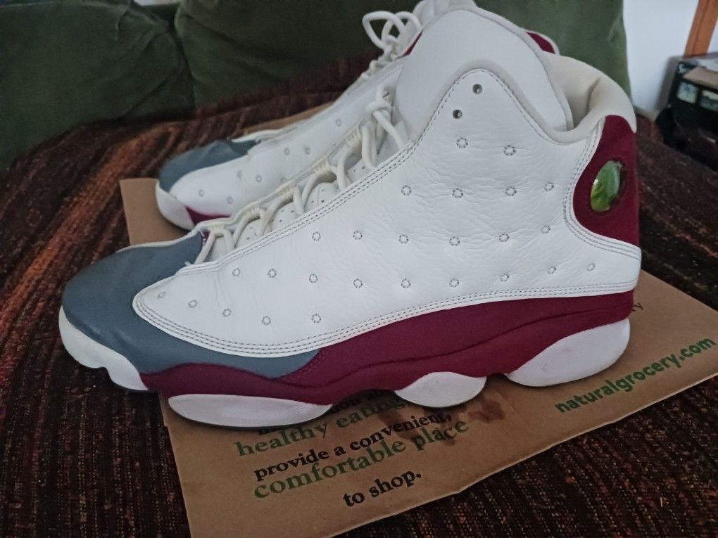 Air Jordan 13 Retro Size 11 Mens Grey Toe Red White  