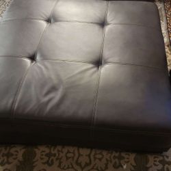 Barron Leather Ottoman