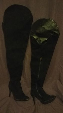 Black over the knee boot