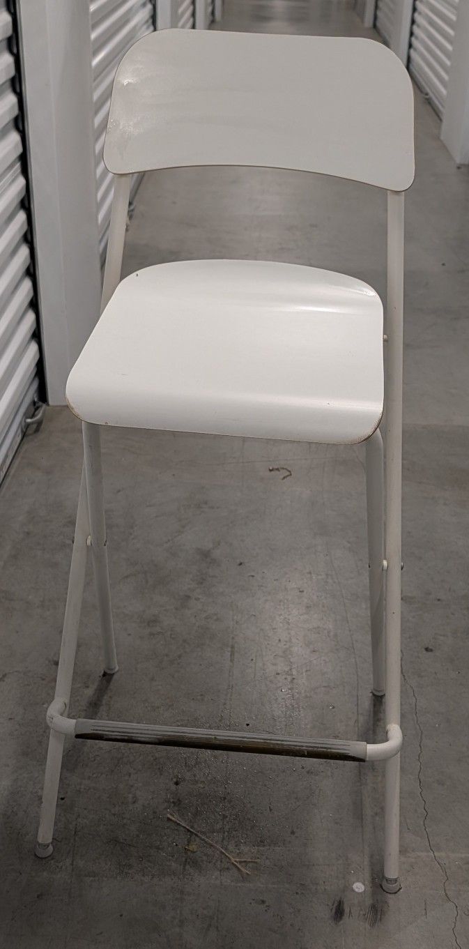White Folding Stool