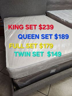 BRAND NEW !! FULL SIZE  $179 // MATTRESS AND BOX SPRING