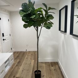 Faux Fiddle Leaf Fig Tree 72 Inch Fake Indoor Plant