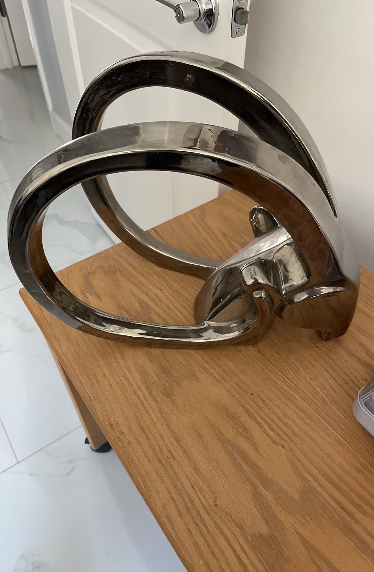 Ram Gazelle Head Ceramic Sculpture Vintage Jaru Pottery 1980 Modern Art Deco