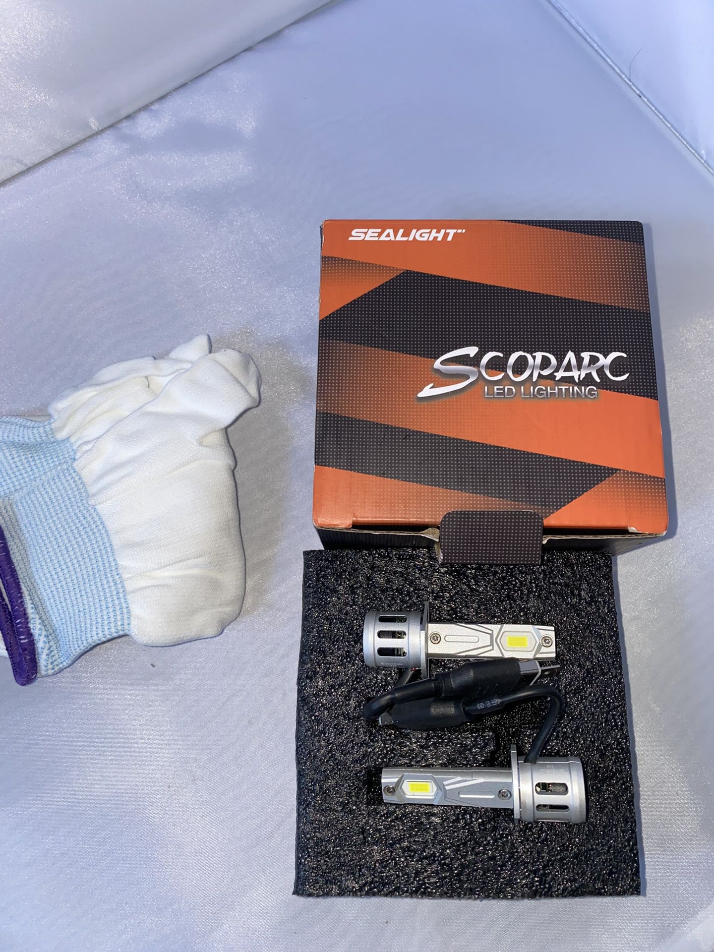 SEALIGHT H1 Headlight LED Bulb, 40000LM 6000K Output Canbus Ready, H1 Bulbs For Powersports IP68 60000Hrs Lifespan, 1:1 Size 3Mins Installation, 2 Pac