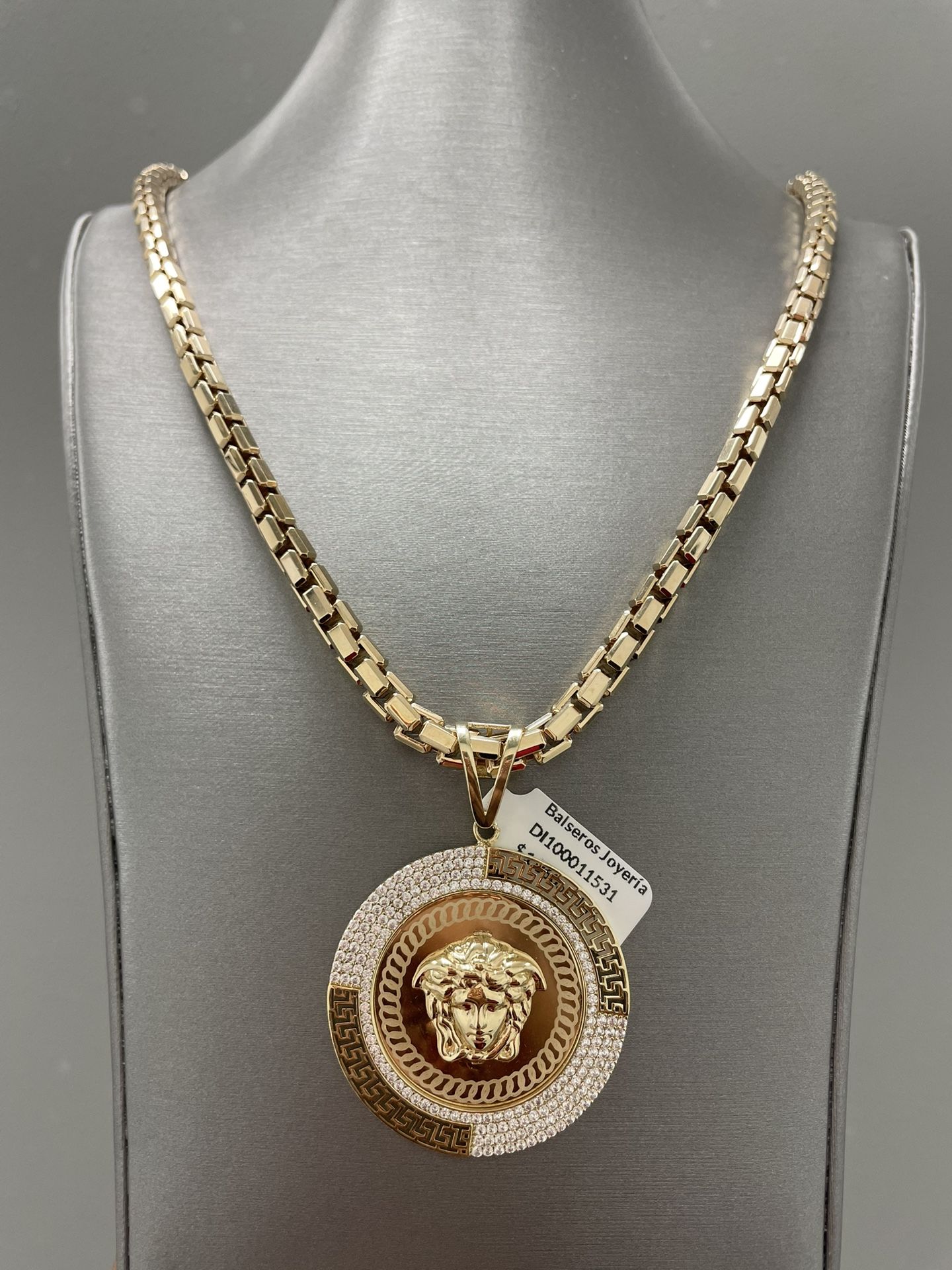 Cadena Italiana En 14k Y Dije En 14k