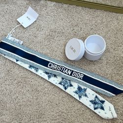 Dior Lucky Star Twilly 100% silk Scarf