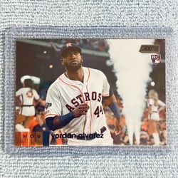 Yordan Alvarez Houston Astros 2020 Topps Stadium Club Black Foil Rookie Card!