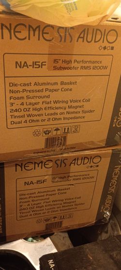 15" Nemesis Audio SUBS 4 Ohm
