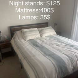 Bed and  mattress for sale