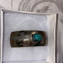 Silver Native Bracelet With Turquoise 